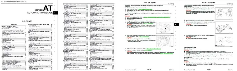 PDF Sample for car workshop manuals